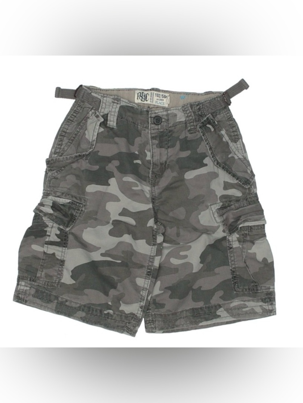 THE CHILDREN’S PLACE Gray Camouflage Cargo Shorts for Kids